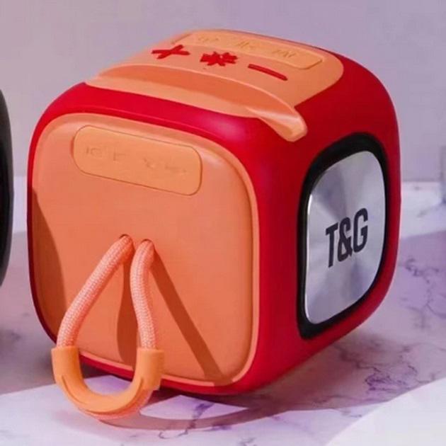 Колонка портативна 7W з RGB підсвічуванням Червоний (TG359) - фото 15