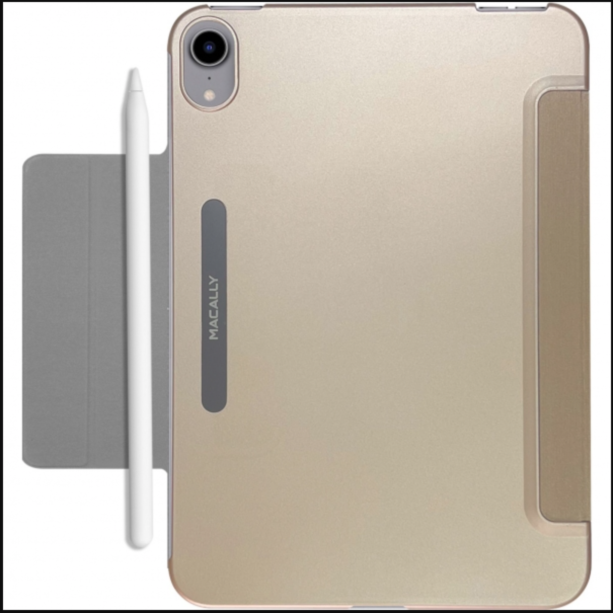 Шкіряний чохол-книжка, обкладинка Macally Smart Leather Case for iPad Mini 6, Gold (BSTANDM6-GO) - фото 2