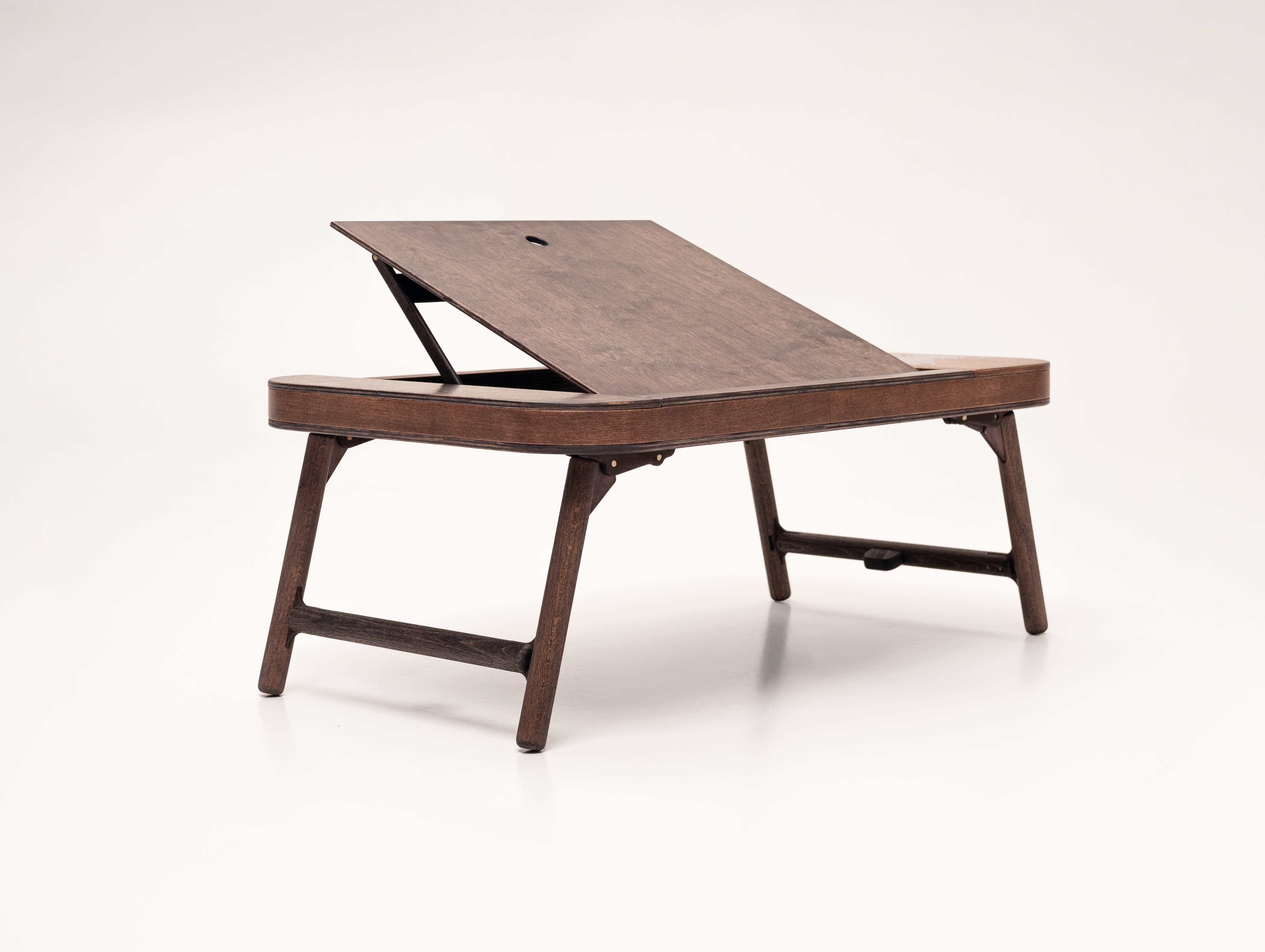 Столик для ноутбуку Spillno Гранде що регулюється Темно-коричневий (20002)