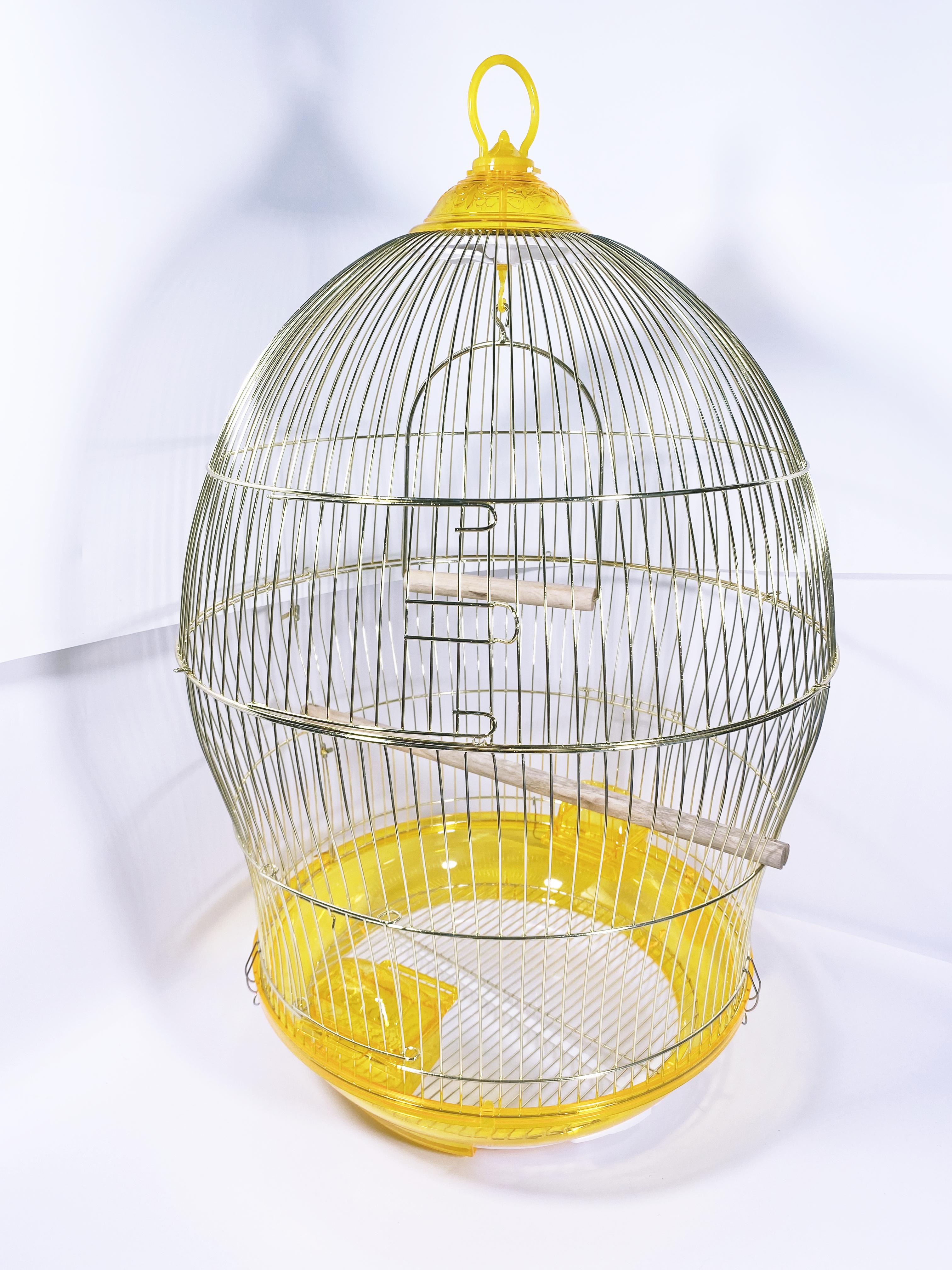 Клетка для попугаев 370 круглая 49х76 см Gold (1860) - фото 2 Клетка для попугаев 370 круглая 49х76 см Gold (1860) - фото 2