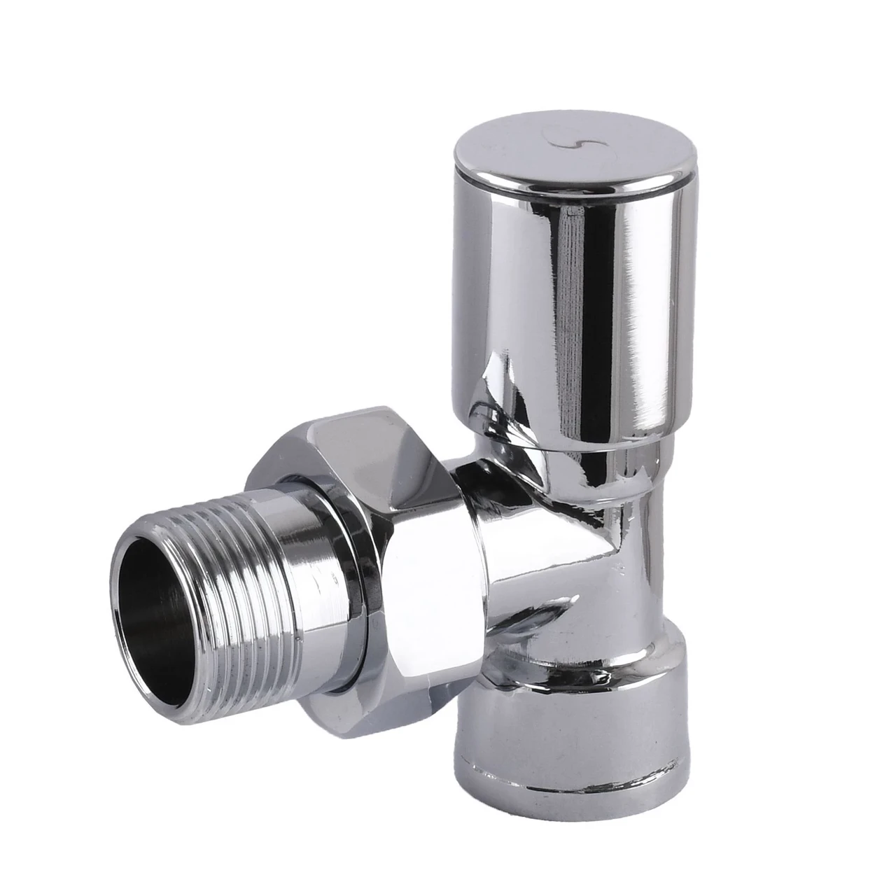 Кран вентильный угловой с американкой Solomon 1/2" 1845 Chrom (1200000171) - фото 1 Кран вентильный угловой с американкой Solomon 1/2" 1845 Chrom (1200000171) - фото 1