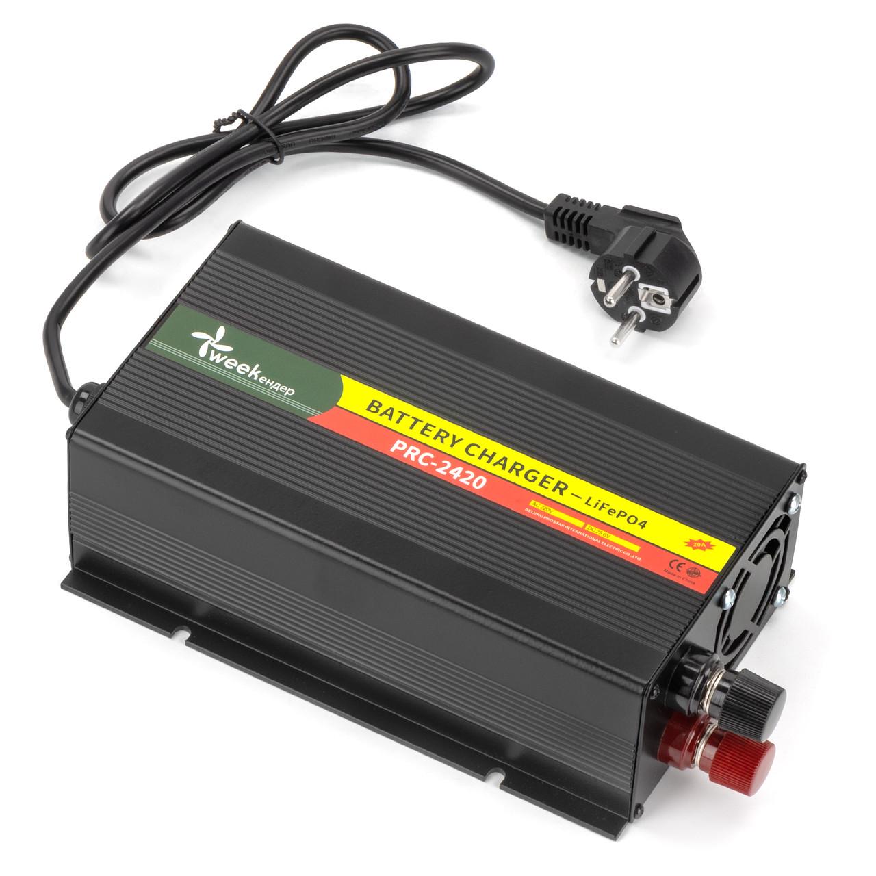 Зарядний пристрій Weekender PRC-2420 24V 20A для літій-залізо-фосфатних LiFePO4 акумуляторів (2538337893)