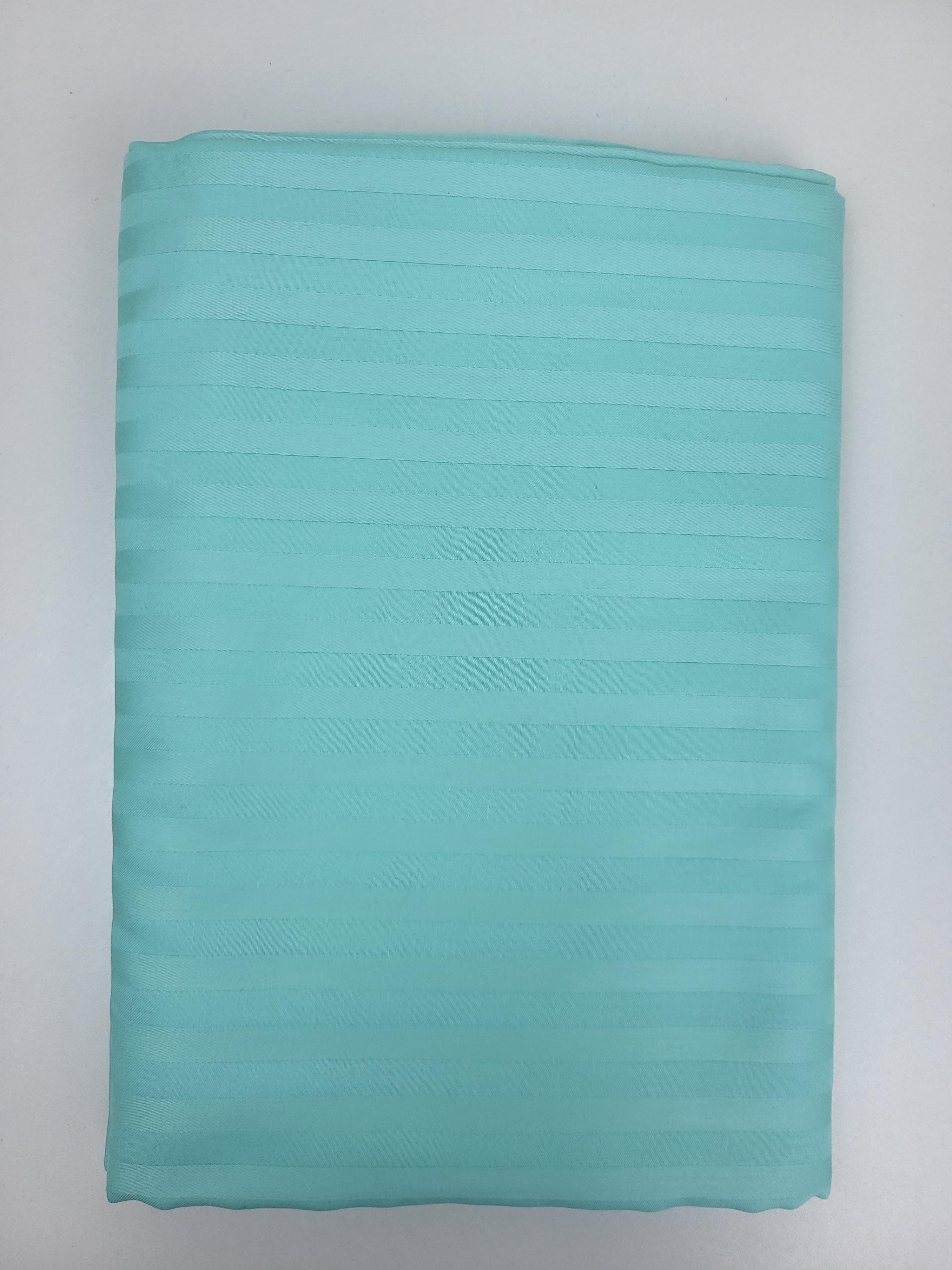 Простынь на кровать из сатина страйп 145х220 см Голубой (1510) - фото 2