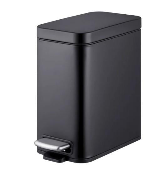 Ведро для мусора MIXXUS Premium Quadro-TC0105 Black с плавным закрытием/прямоугольное 5 л Черный (MI7061)