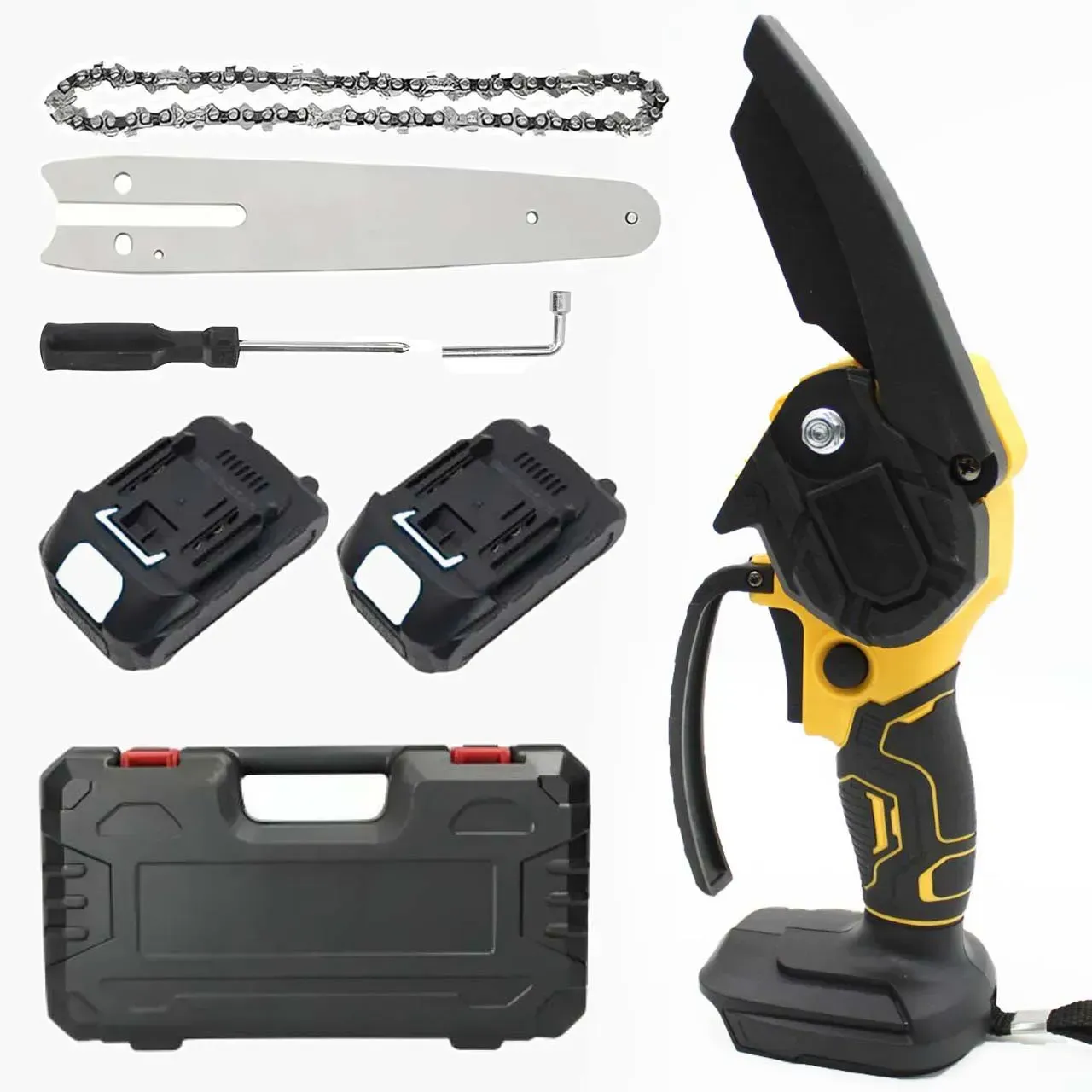 Пила аккумуляторная цепная 6" в кейсе и 2 аккумулятора (234577523)