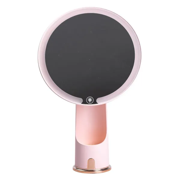 Косметическое зеркало с LED-подсветкой и органайзером 18,5 см Розовый (29900907)
