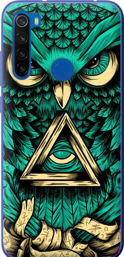 Чехол на Xiaomi Redmi Note 8T Сова Арт-тату (3971u-1818-42517)