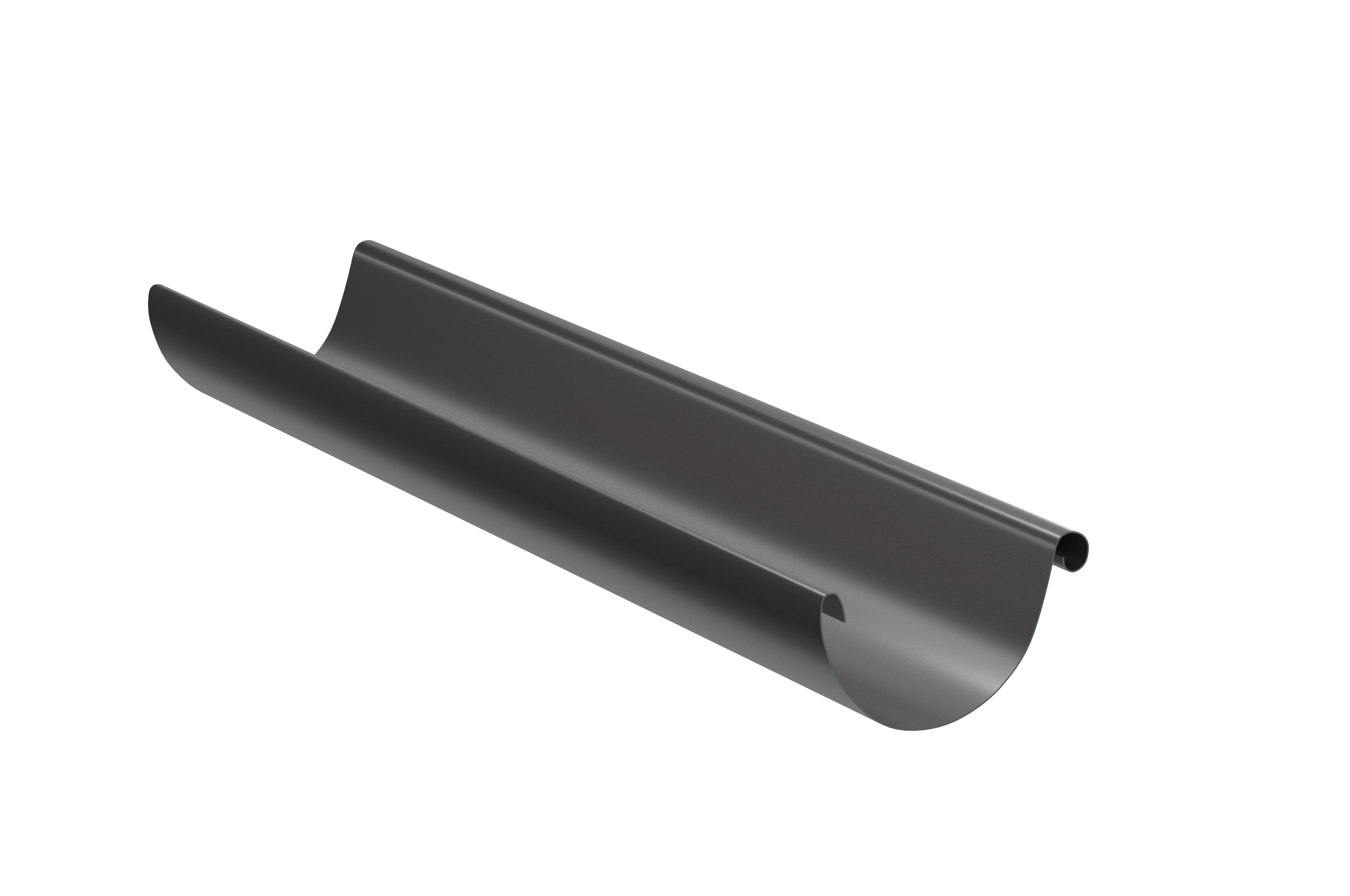 Ринва водостічна Forostina 128 мм 2 м RAL 8019 Темно-коричневий (vo-24925/47)