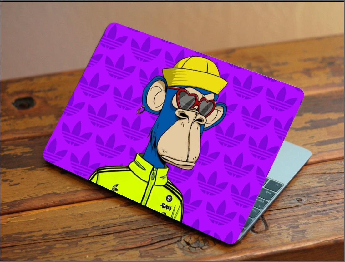 Захисна плівка-наклейка на ноутбук NFT Monkey Adidas 385х260 мм