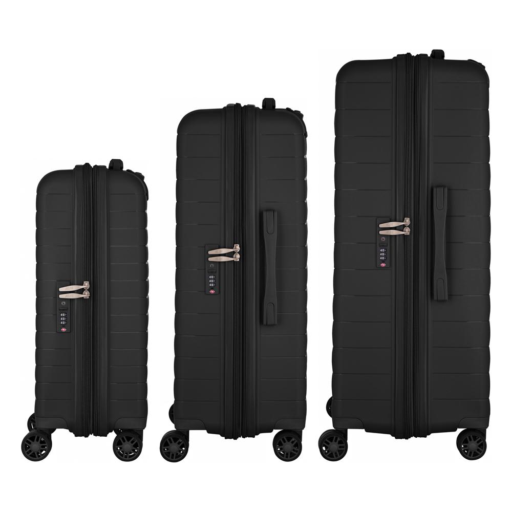 Набір валіз дорожніх 2E Aero поліпропілен замок TSA з 4 колесами S/M/L Чорний (2E-SPP-AERO-SET3-BK) - фото 4 Набір валіз дорожніх 2E Aero поліпропілен замок TSA з 4 колесами S/M/L Чорний (2E-SPP-AERO-SET3-BK) - фото 4