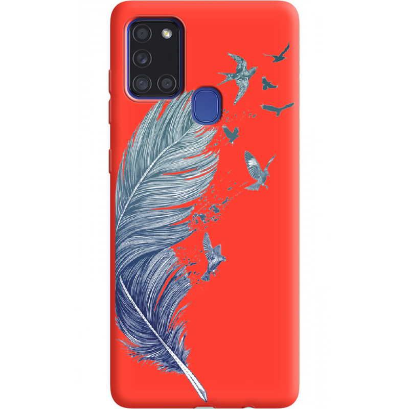 Чехол Boxface Samsung A217 Galaxy A21s Feather Красный силикон (40006-cc38-40429)