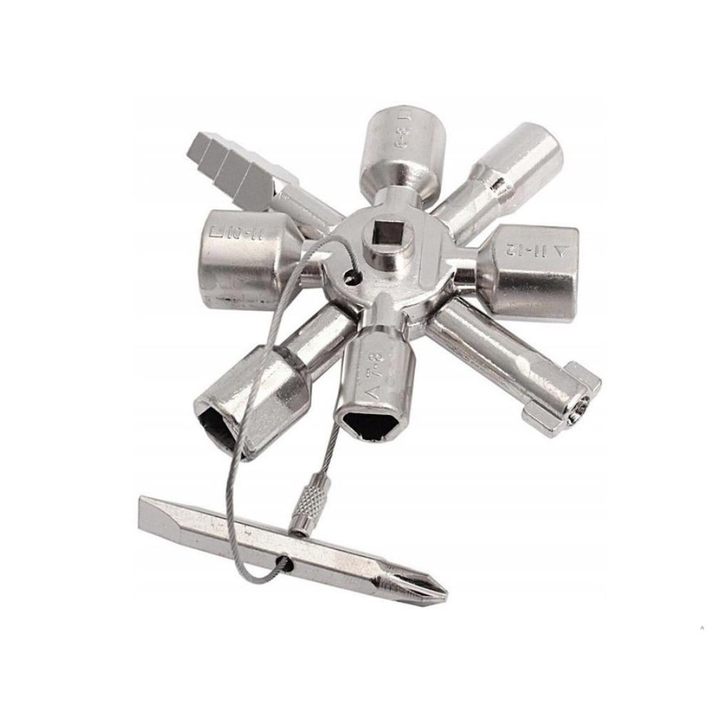 Ключ багатофункціональний Kraft&Dele 10в1 для електрошаф розподільчих коробок (KD1134) - фото 2 Ключ багатофункціональний Kraft&Dele 10в1 для електрошаф розподільчих коробок (KD1134) - фото 2