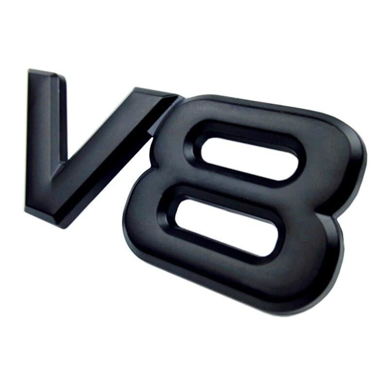 Эмблема надпись V8 Toyota 7,3х3 см металл Черный матовый (1925567055)