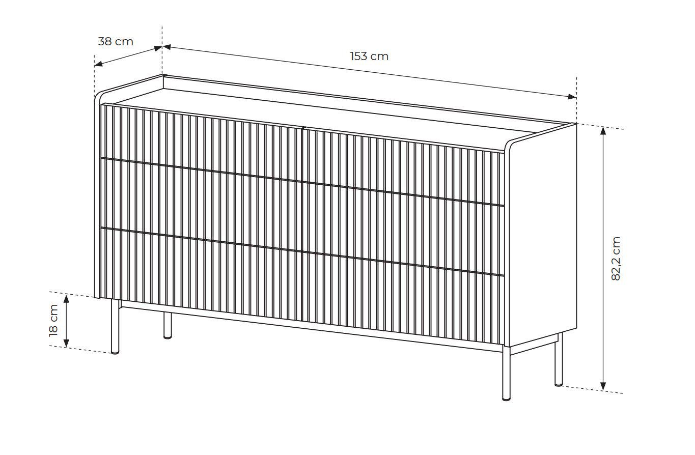 Комод Perfect Home Level 6S/153 с 6 ящиками Бежевый/Дуб сканди (PFH-091156) - фото 5 Комод Perfect Home Level 6S/153 с 6 ящиками Бежевый/Дуб сканди (PFH-091156) - фото 5