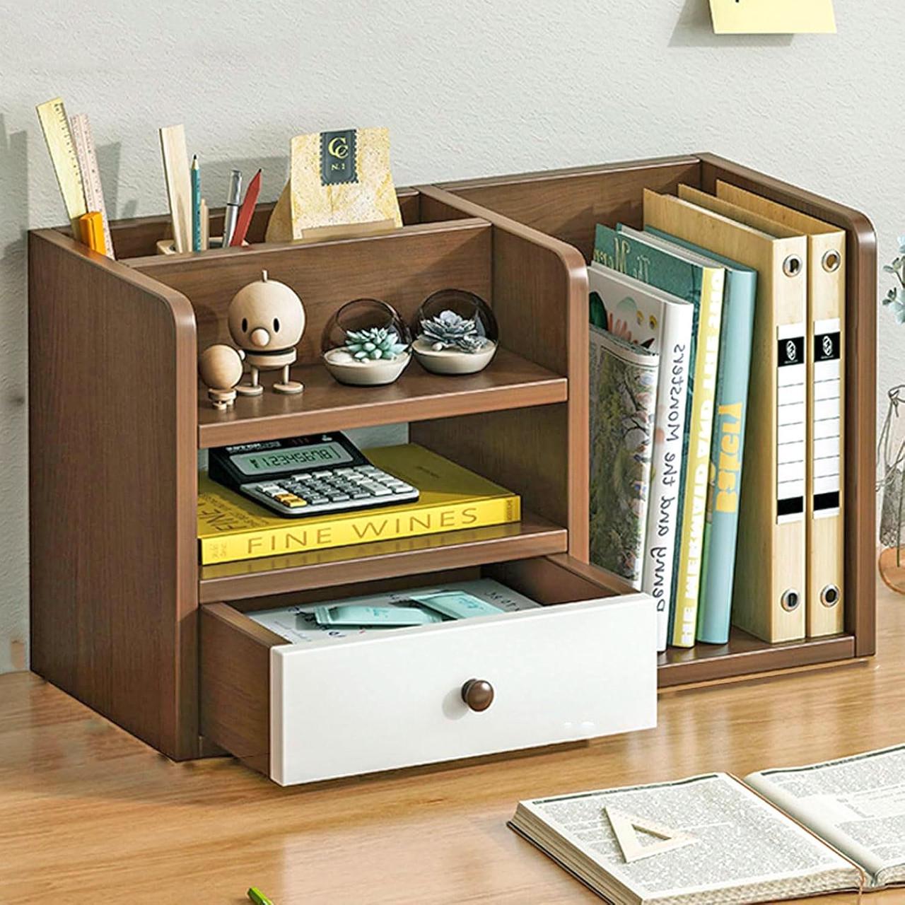 Полка книжная настольная из дерева Токалино Корица (КПА-040733)