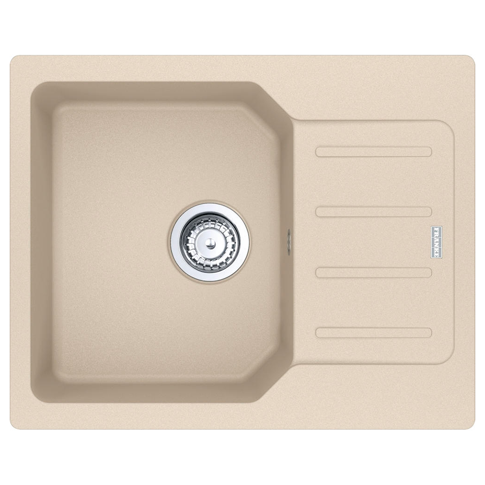Мойка кухонная с крылом Franke City UCG 611-62 прямоугольная фрагранит 620х500 мм Beige (114.0701.824)