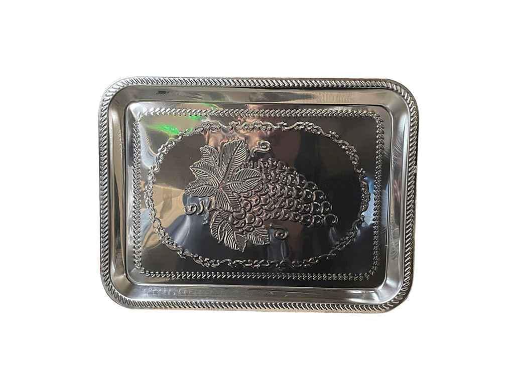 Піднос нержавіюча сталь Виноград 2048 36х27х2 см (21637866) - фото 1