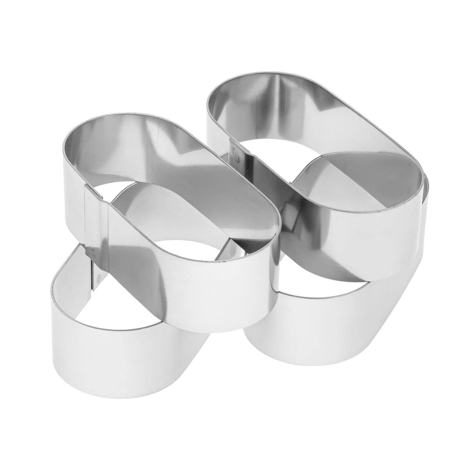 Формочки порційні металеві овальні для еклерів/тістечок/тарталеток 8х4х2,5 см 4 шт. (87232) - фото 5