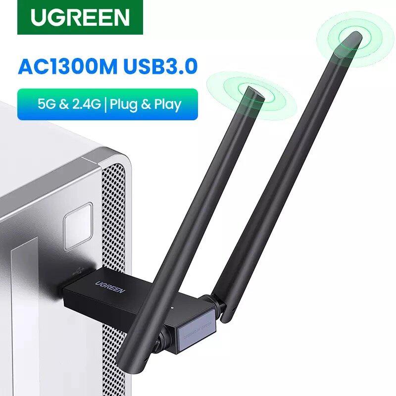 Адаптер UGREEN CM493 Wi-Fi AC1300 (50341) - фото 2