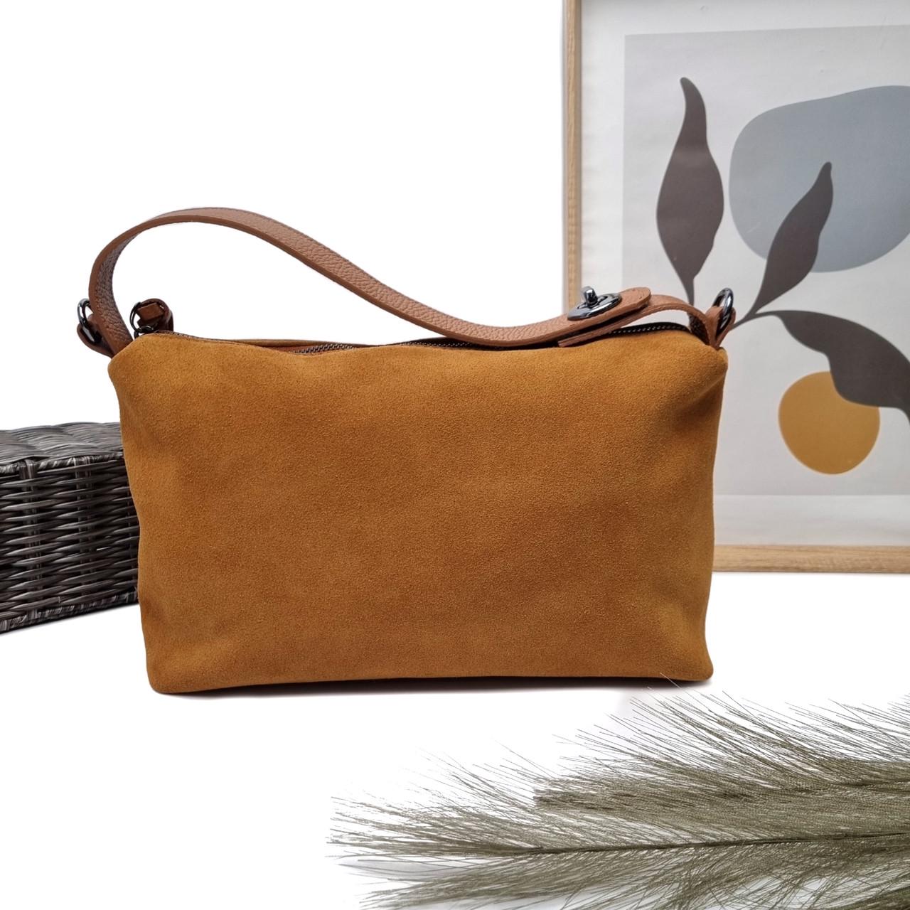 Жіноча сумка крос-боді Viva Verba натуральна замша Рудий (ZM08-84-4) Жіноча сумка крос-боді Viva Verba натуральна замша Рудий (ZM08-84-4)