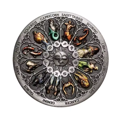 Монета позолоченная Двенадцать созвездий коллекционная (28160507)