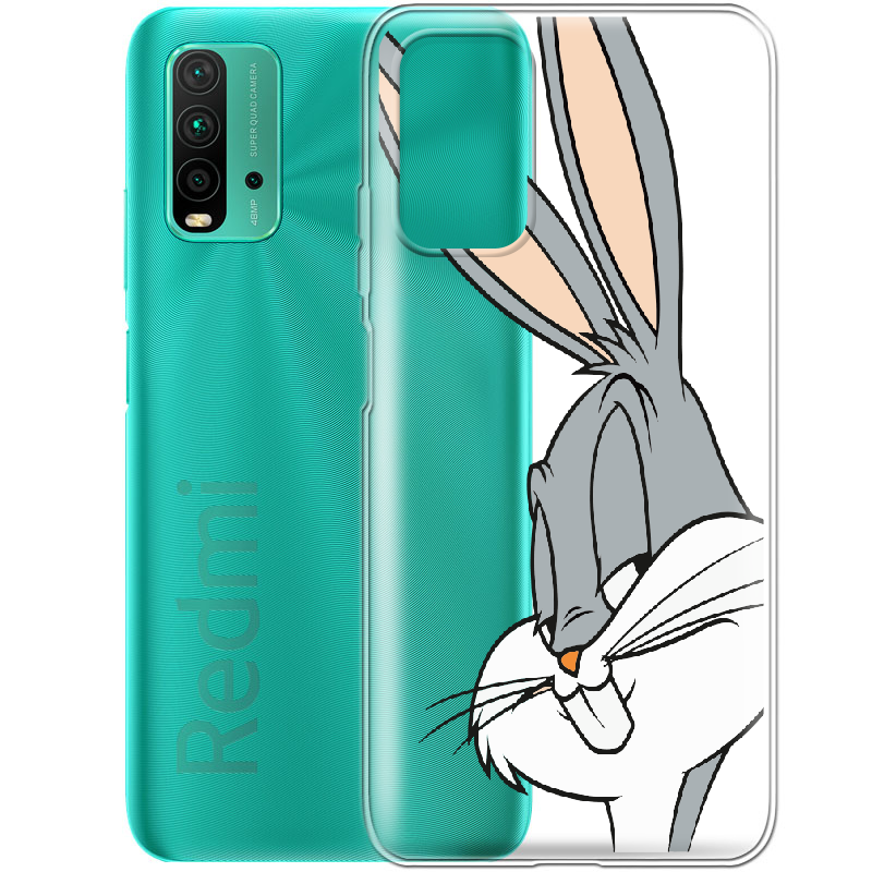 Чехол BoxFace Xiaomi Redmi 9T Lucky Rabbit Прозрачный силикон (41685-bk81-41685) - фото 2