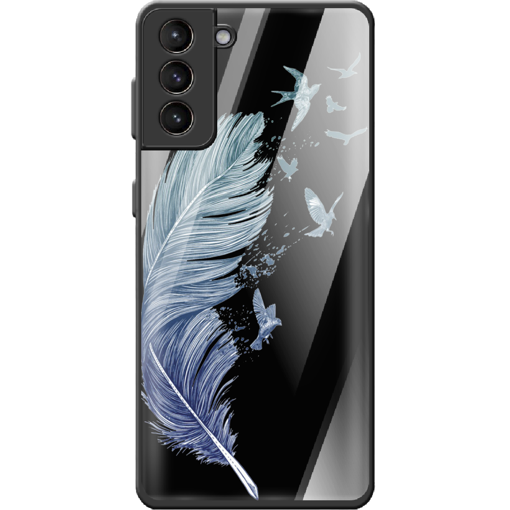 Чохол BoxFace Samsung G996 Galaxy S21 Plus Feather Чорний силікон з склом (41718-cc38-42230)
