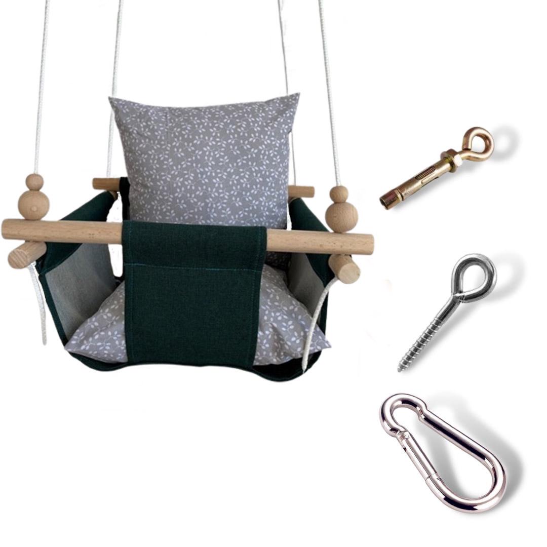 Дитяча гойдалка Infancy Листочки Темно-зелений (9677675)