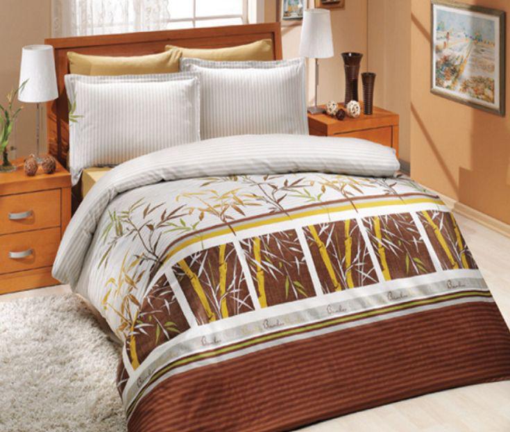 Постільна білизна Altinbasak Bamboo Kahve сатин 200x220 см Beige (2000022264383)