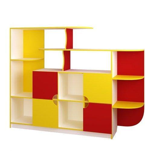 Детская стенка для игрушек Карапуз Yellow/Red