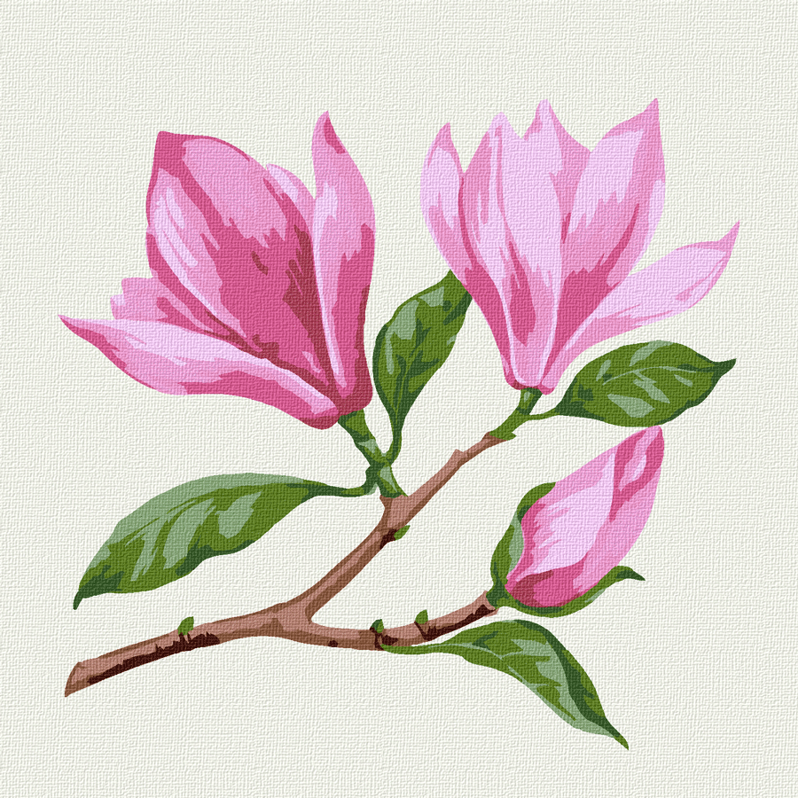 Картина за номерами Rosa Start Гілка магнолії 15х15 см з мольбертом (31921949) Картина за номерами Rosa Start Гілка магнолії 15х15 см з мольбертом (31921949)