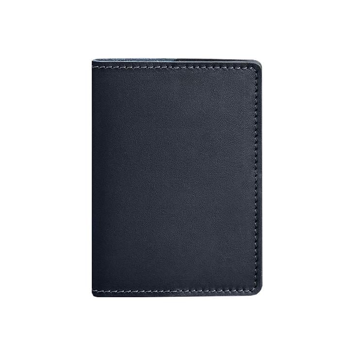 Обкладинка шкіряна для паспорта та військового квитка 1.3 Темно-синій (A-026740)