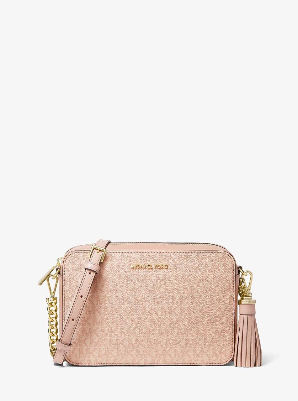 Женская сумка Michael Kors Ginny Medium Logo Crossbody Bag (32F8GF5M2B)