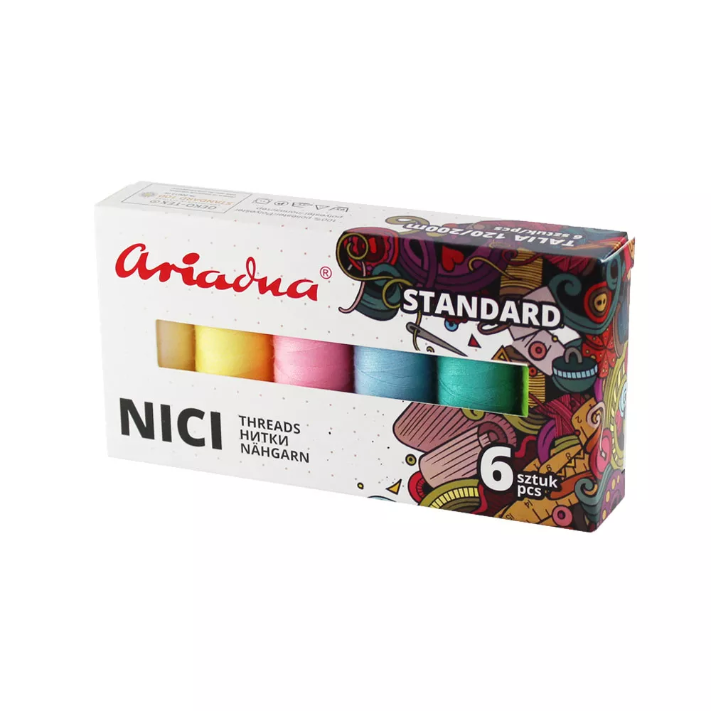 Набор нитей Ariadna Spring Talia 120 200 м 6 цветов (26286485)