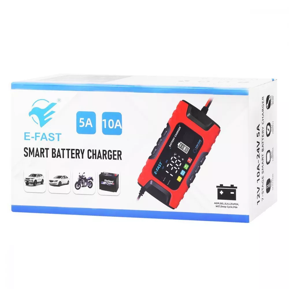 Зарядний пристрій для автомобіля E-Fast TK600 12В/24В Жовтий (30142016) - фото 5