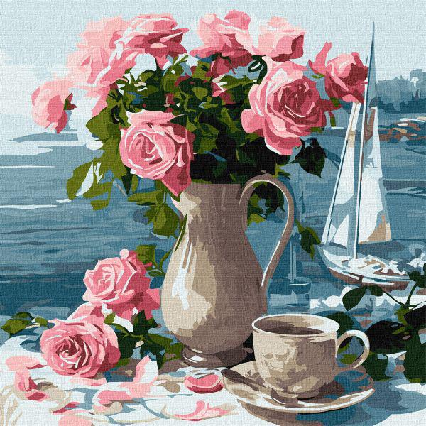Картина за номерами Ideyka Ранкові троянди 40x40 см (Id-KHO5741)