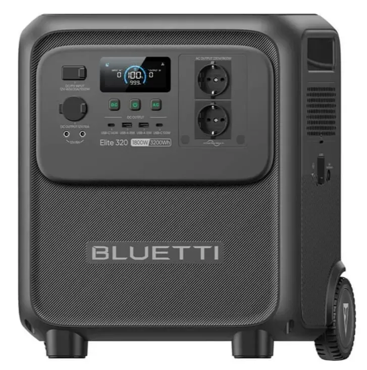 Зарядна станція BLUETTI Elite 320 3200 Вт/год 1800 Вт LiFePO4 з UPS/зарядкою від сонячних панелей та колесами