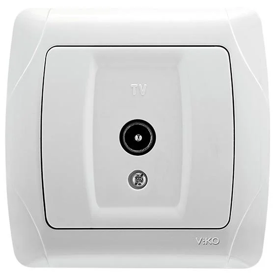 Розетка телевизионная Viko Carmen одинарная конечная Белый (90561010)
