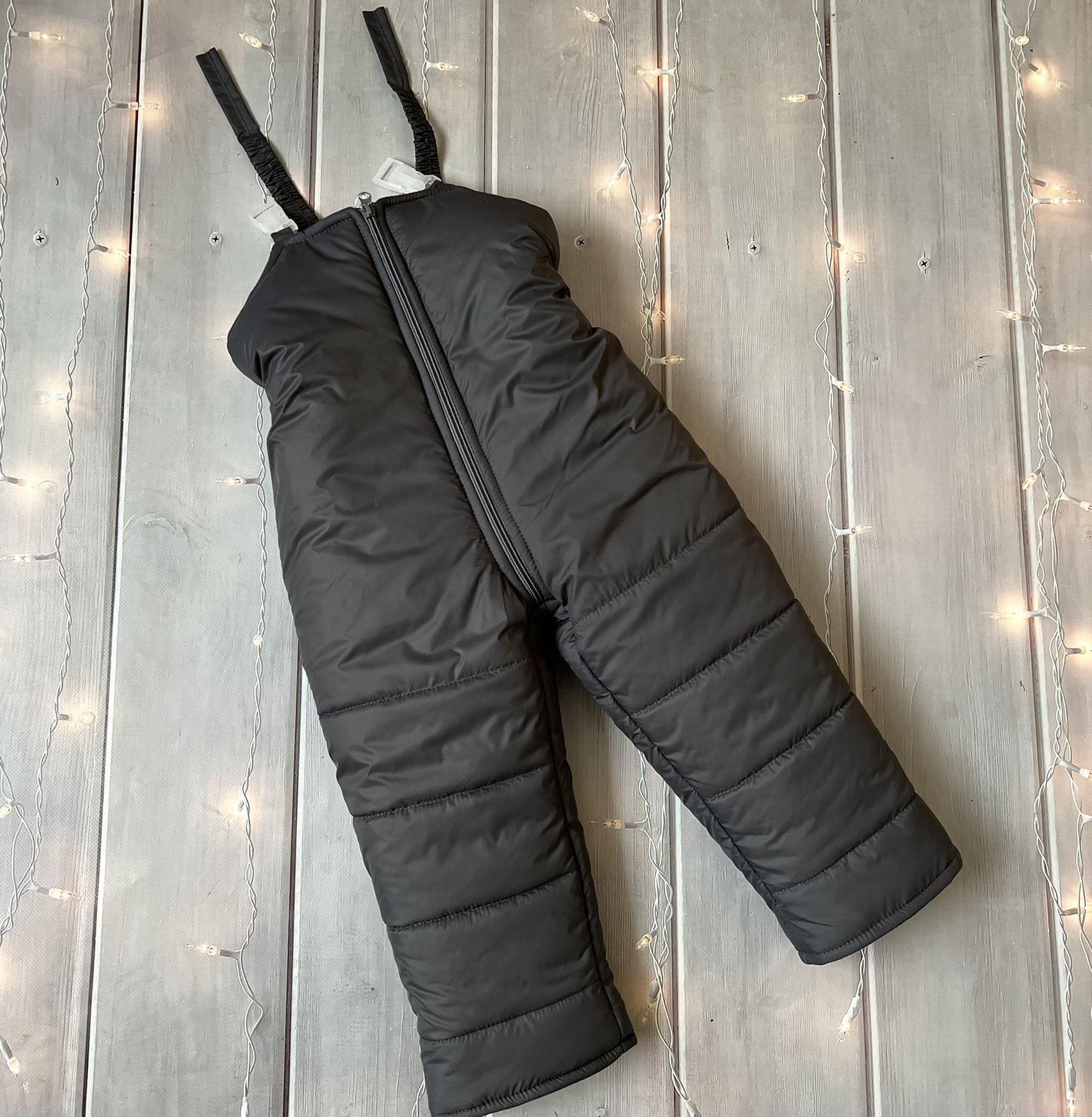 Напівкомбінезон зимовий для девочки 110 см Темно-сірий (D-8410-110тд)