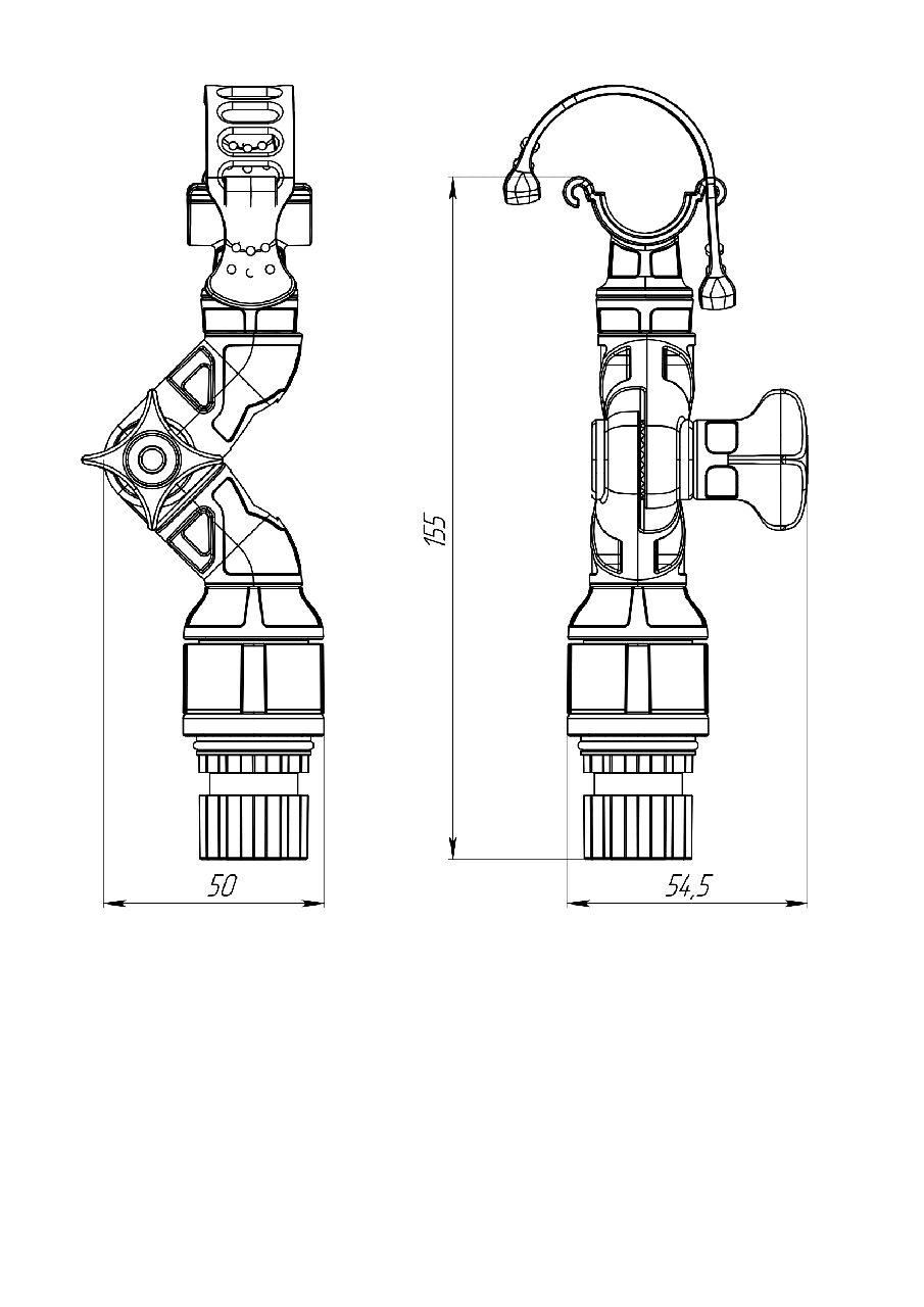 Держатель поворотно-наклонный Borika FASTen Lh130 d до 25 мм Черный (01.08.010.01.01) - фото 2