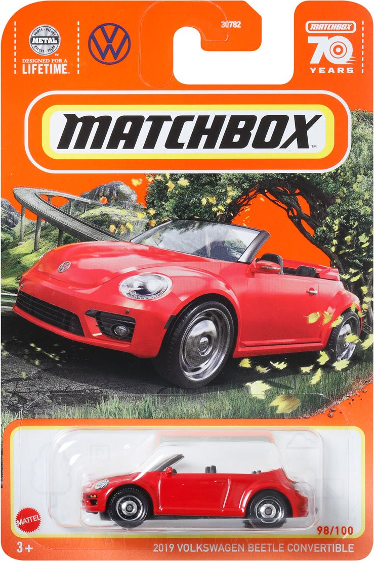 Игрушечная машинка Matchbox 2019 Volkswagen Beetle Convertible 2023 MBX Highway №98 (HKX00) - фото 1 Игрушечная машинка Matchbox 2019 Volkswagen Beetle Convertible 2023 MBX Highway №98 (HKX00) - фото 1