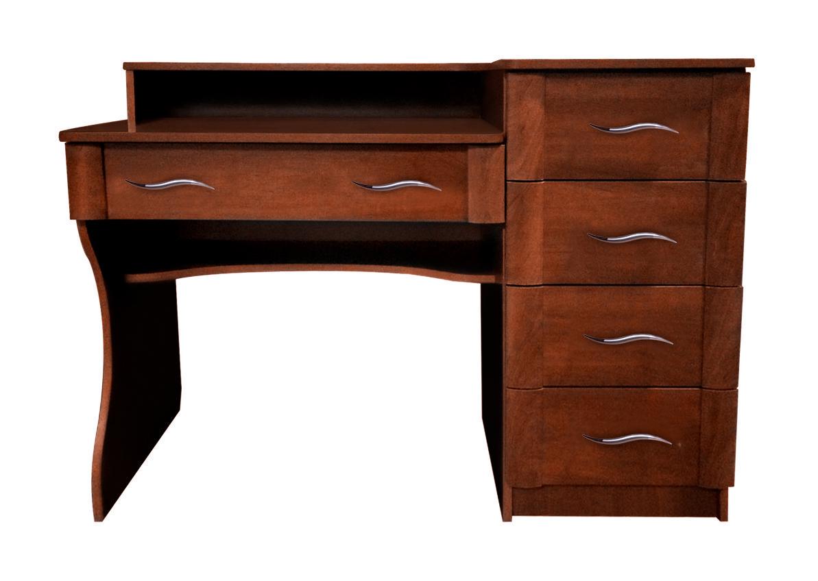 Туалетний стіл Трюмо МАКСІ-МЕблі Діана без дзеркала МДФ накладки профіль Горіх темний (12529)