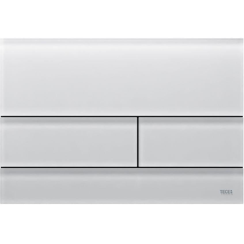Панель смыва с двумя клавишами TECE для унитаза TECEsquare стекло Белый матовый (9240824)