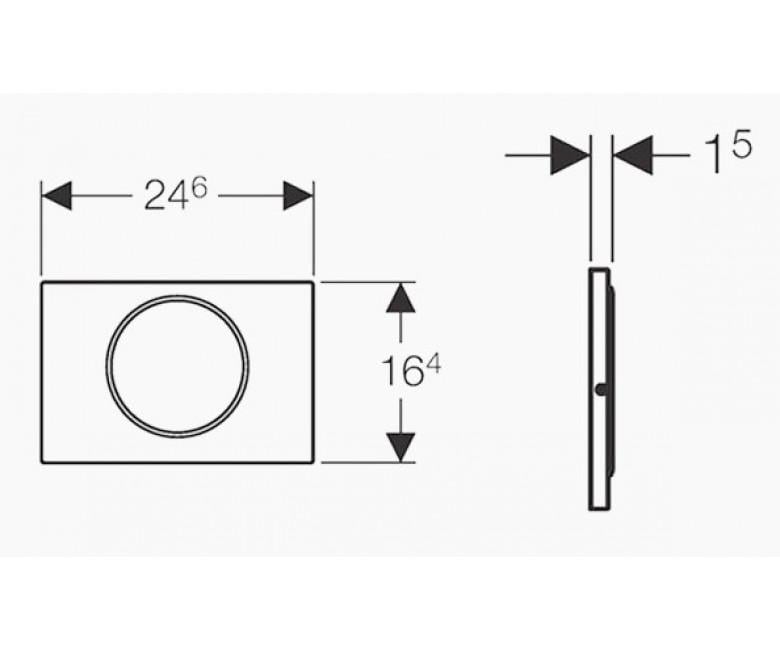Кнопка для унітазу GEBERIT Sigma 10 115.758.KM.5 Чорний (57963) - фото 2