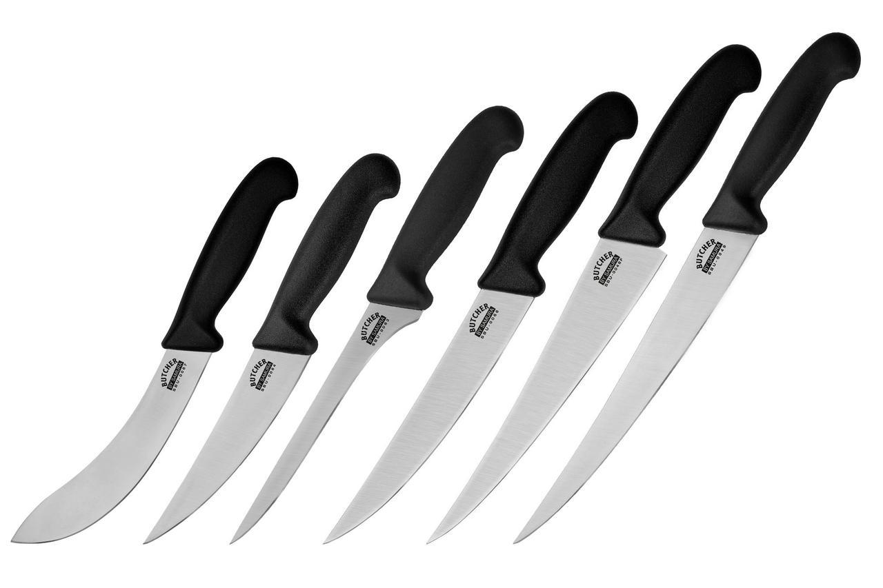Набор ножей для мяса и сумки Samura Butcher 58 HRC нержавеющая сталь 6 пр. (2501129127) Набор ножей для мяса и сумки Samura Butcher 58 HRC нержавеющая сталь 6 пр. (2501129127)