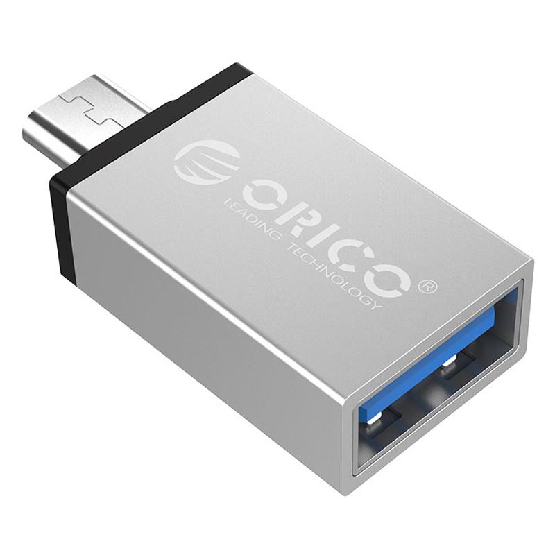 Адаптер OTG Orico CBT-UM01-SV Micro USB для USB 3.0 Серебристый - фото 2