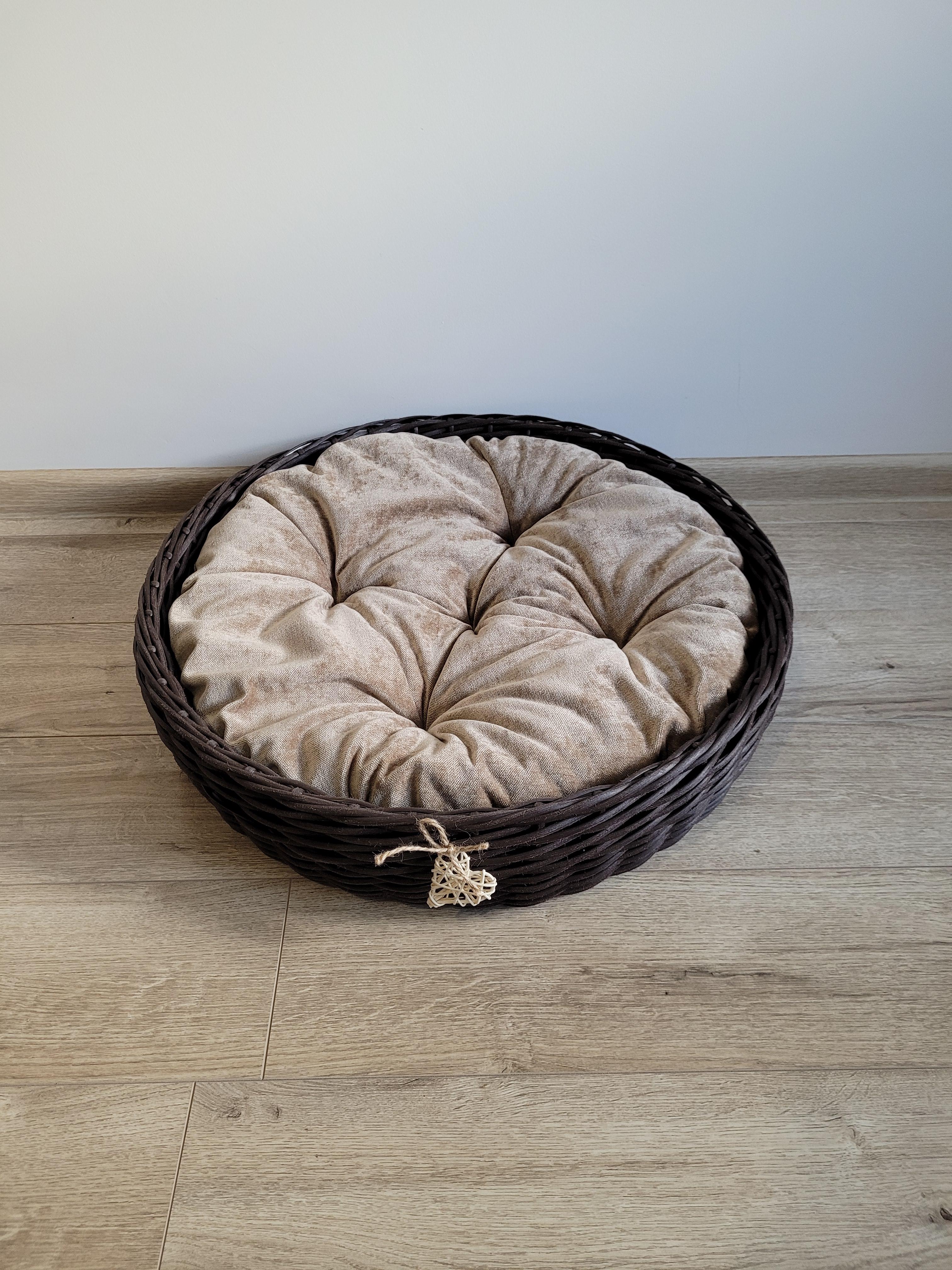 Лежак для животных из искусственного ротанга ручной работы M Венге (331006) - фото 4 Лежак для животных из искусственного ротанга ручной работы M Венге (331006) - фото 4