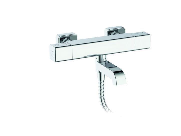 Змішувач для ванни термостатичний KOER KB-47011-01 з коротким зливом Хром (KR4720)