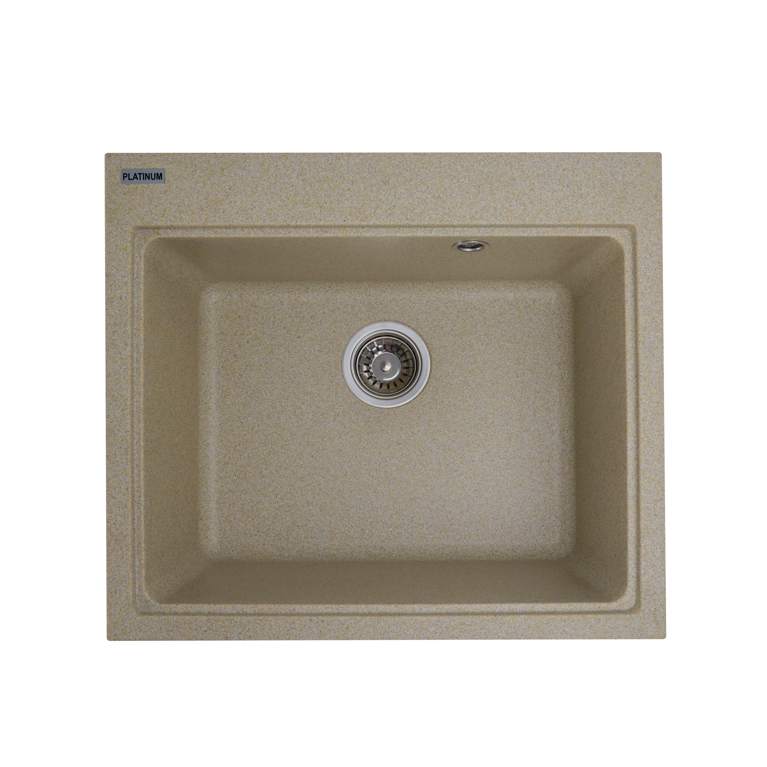 Мойка кухонная Platinum PLS-A24798 гранитная прямоугольная 580x520 мм Бежевый (152052) Мойка кухонная Platinum PLS-A24798 гранитная прямоугольная 580x520 мм Бежевый (152052)