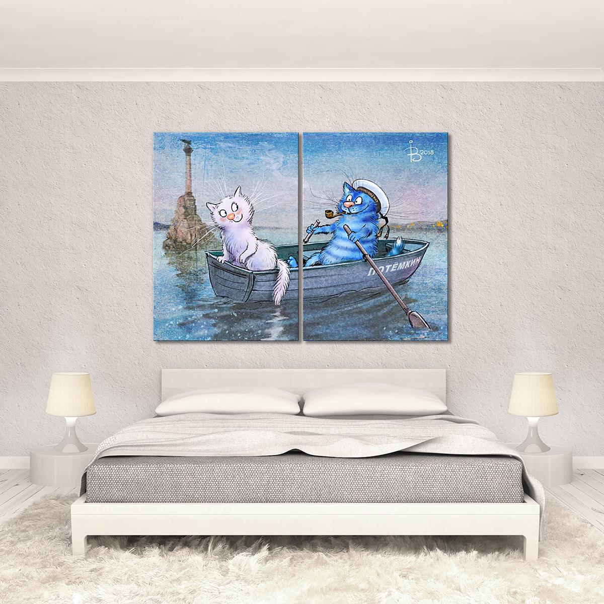 Модульная картина Матроскин 2 модуля 80x120 см